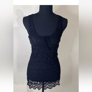 Seductions Women’s Black Sleeveless Tank size M